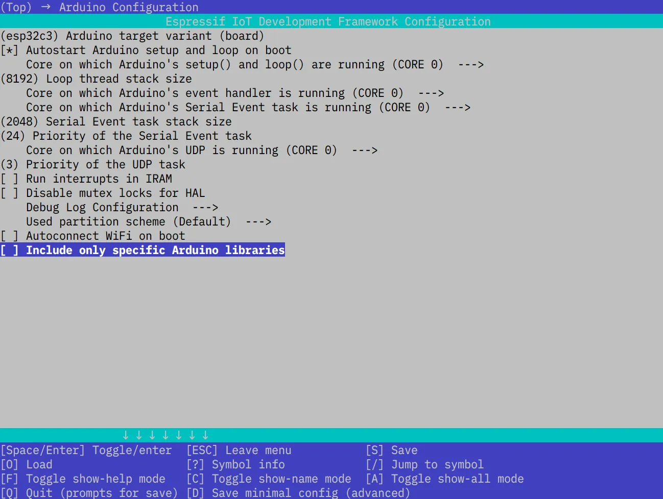 Arduino Configuration