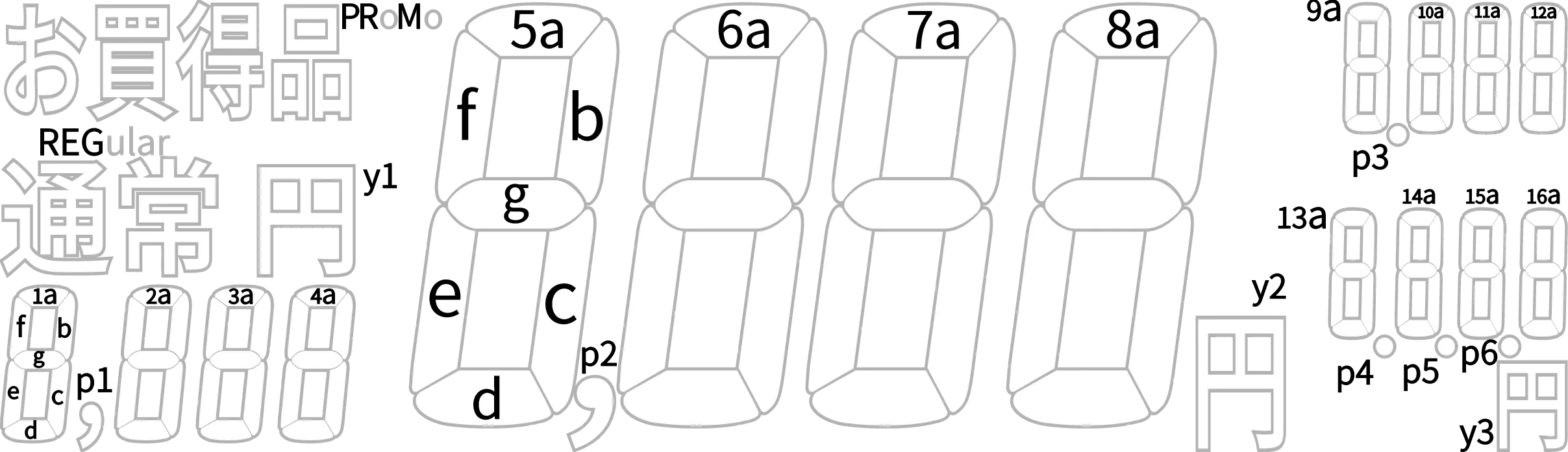 セグメント番号の一覧