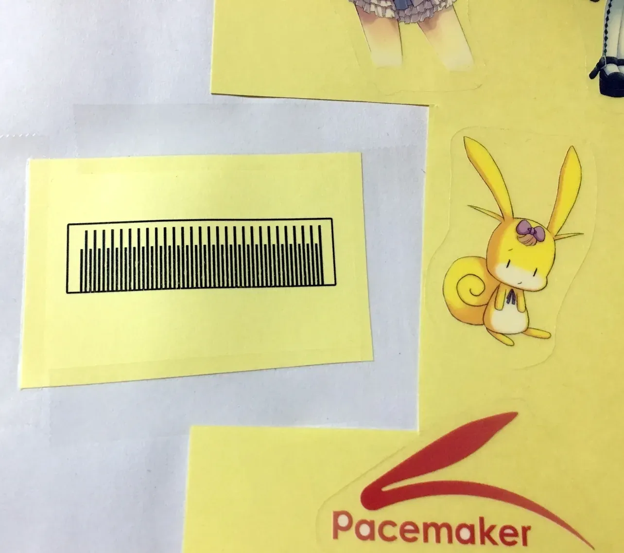 剥離紙に印字されたパターン