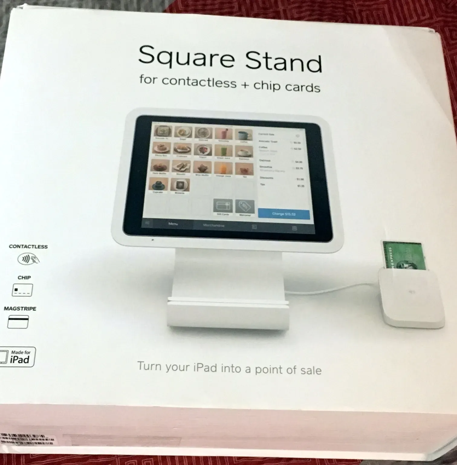 海外版Square Stand（帰国時に無事 "NOTICE OF BAGGAGE INSPECTION" の紙が入っていた）